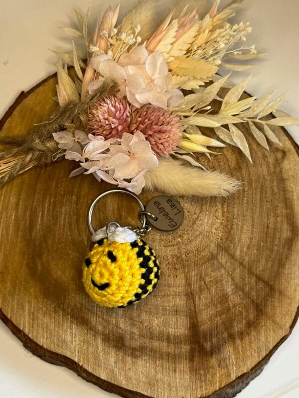 Bee Key Chain | Bumble bee key chain | Bienen Schlüsselanhänger | Handmade by Ewelina Liza