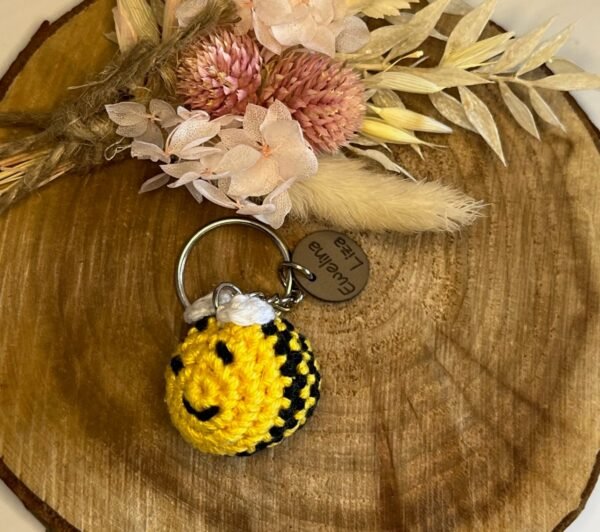 Bee Key Chain | Bumble bee key chain | Bienen Schlüsselanhänger | Handmade by Ewelina Liza