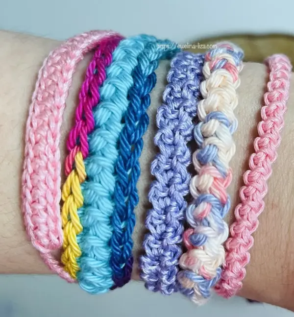 Crocheted bracelets | gehäkelte Armbänder - Handmade by Ewelina Liza