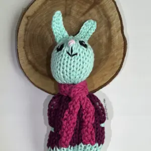 Knitted bunny. Handmade by Ewelina Liza